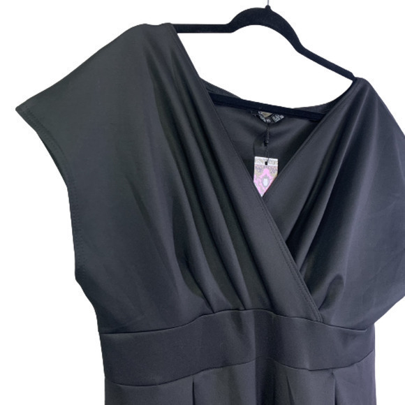 BOOHOO‎ Black Off-Shoulder Midi Dress - NWT - Picture 3 of 13